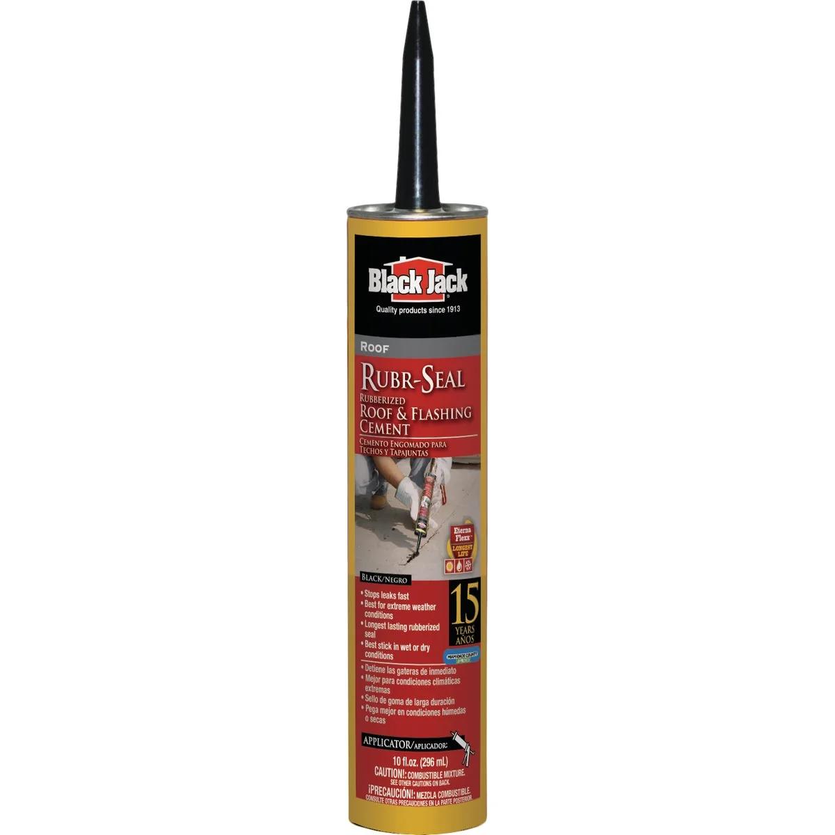 Environmentally Friendly Black Jack Rubr-Seal 10 Oz. 15 Year Roof and Flashing Cement Minimalist