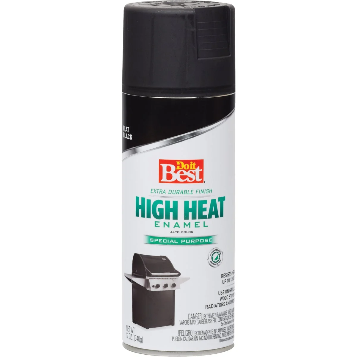Next-Generation Do it Flat Black 12 Oz. High Heat Spray Paint Practical