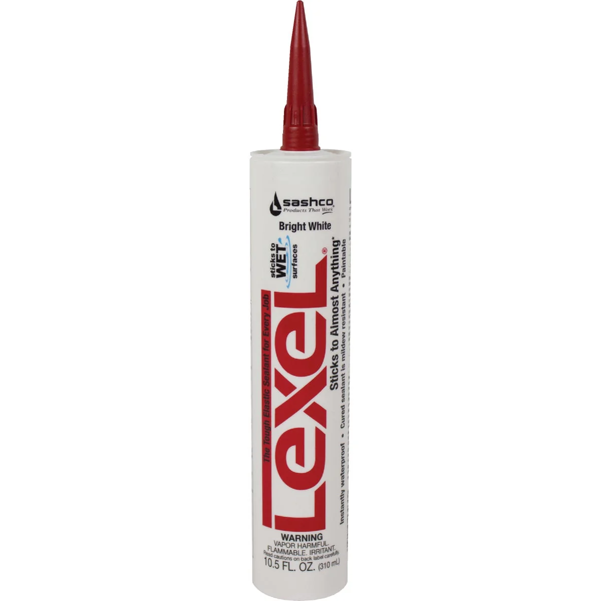 Quality Sashco Lexel 10.5 Oz. Caulk Polymer Sealant Bright White Optimized