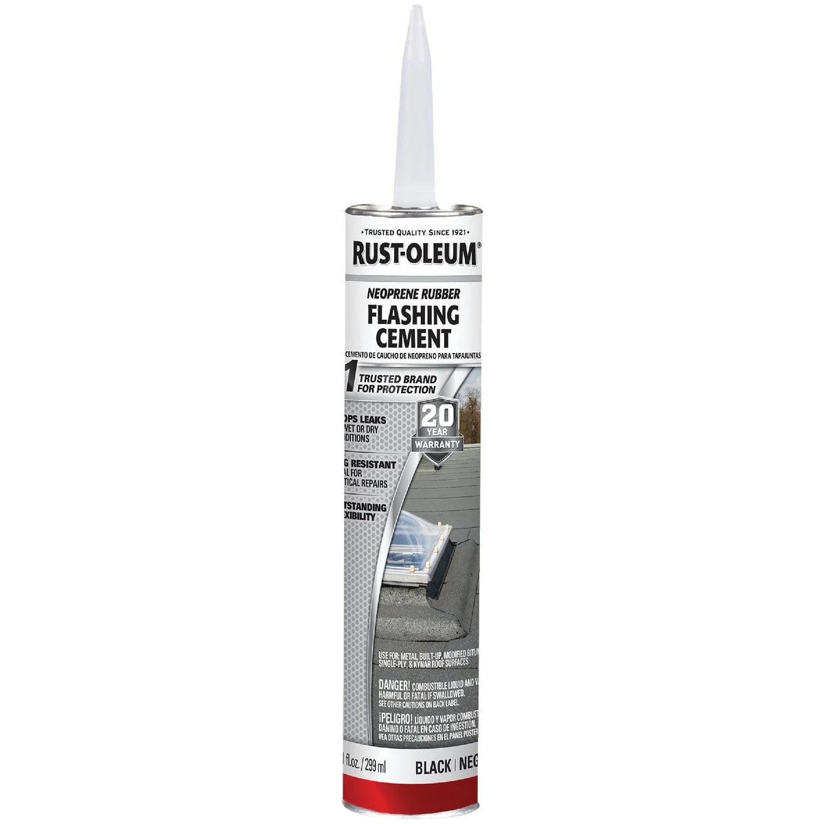 Natural Rust-Oleum 10.1 Oz. Black Neoprene Rubber Flashing Cement Selected