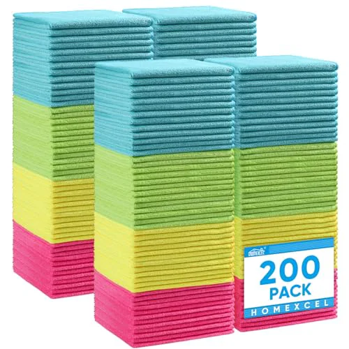 Secure 200PK Microfiber Cleaning Cloth 200 Count Eco-Friendly