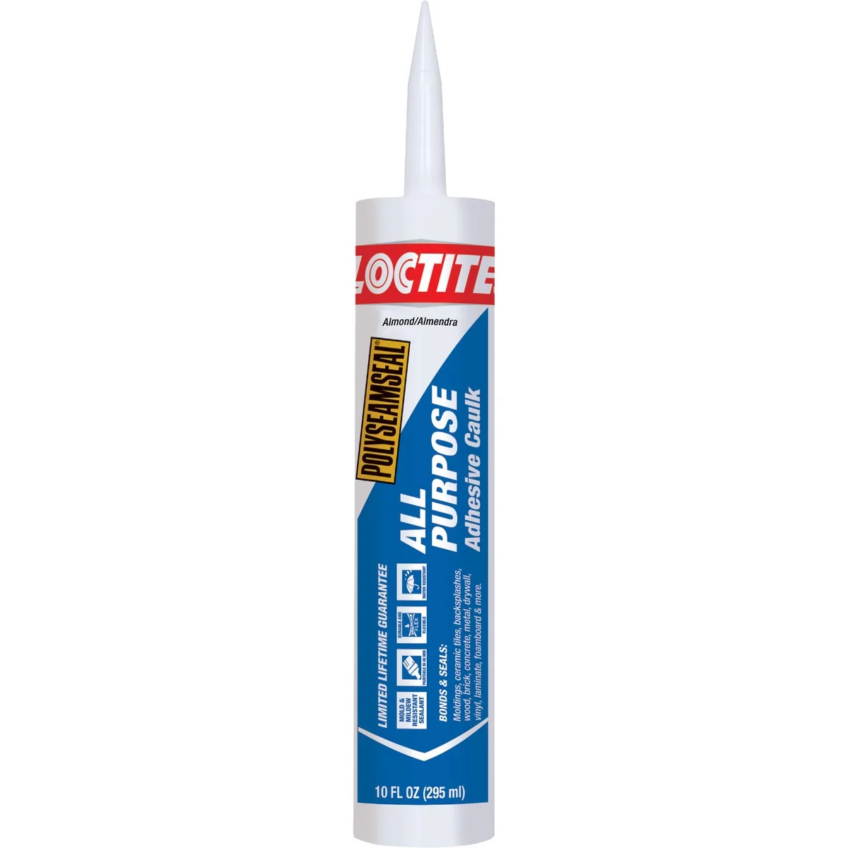 Safe LOCTITE POLYSEAMSEAL 10 Oz. Almond Adhesive Caulk Eco-Friendly