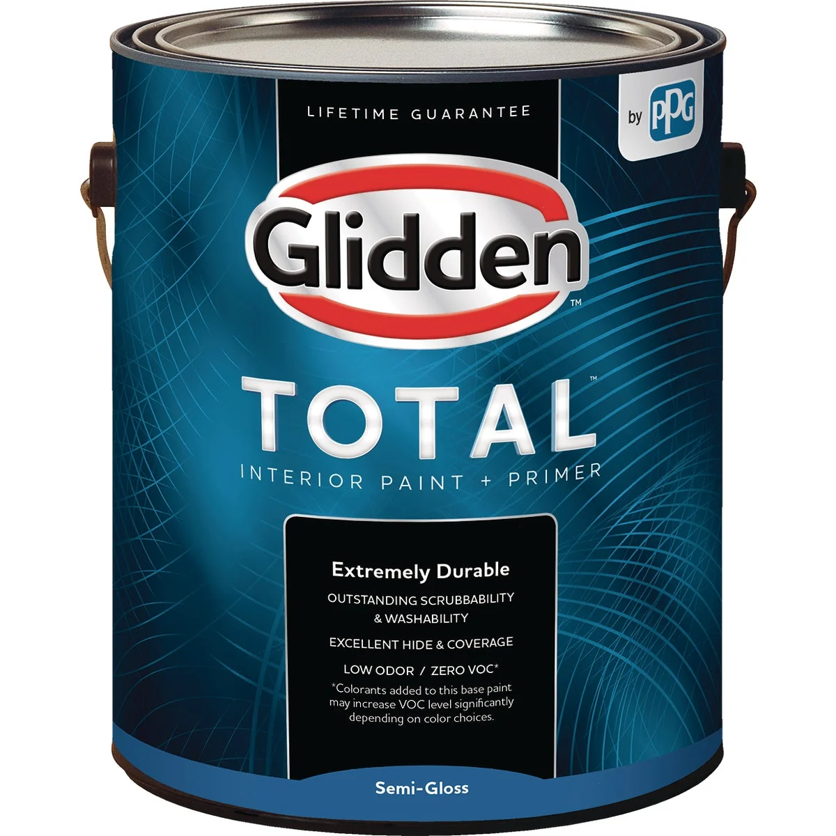 Next-Generation Glidden Total Interior Paint Primer Semi-Gloss Ultra Deep Base 1 Gallon World-Class