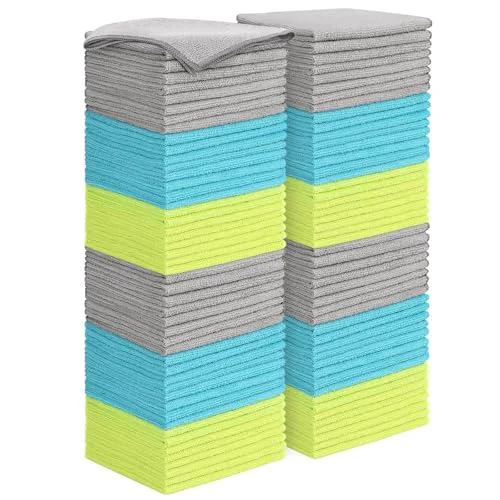 Effective Microfiber Cleaning Cloth 100 Count Premium