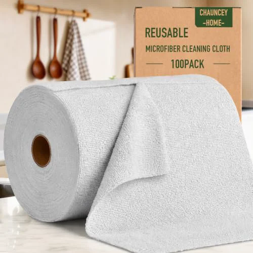 Official Microfiber Cleaning Cloth Roll 100 Count Traditional