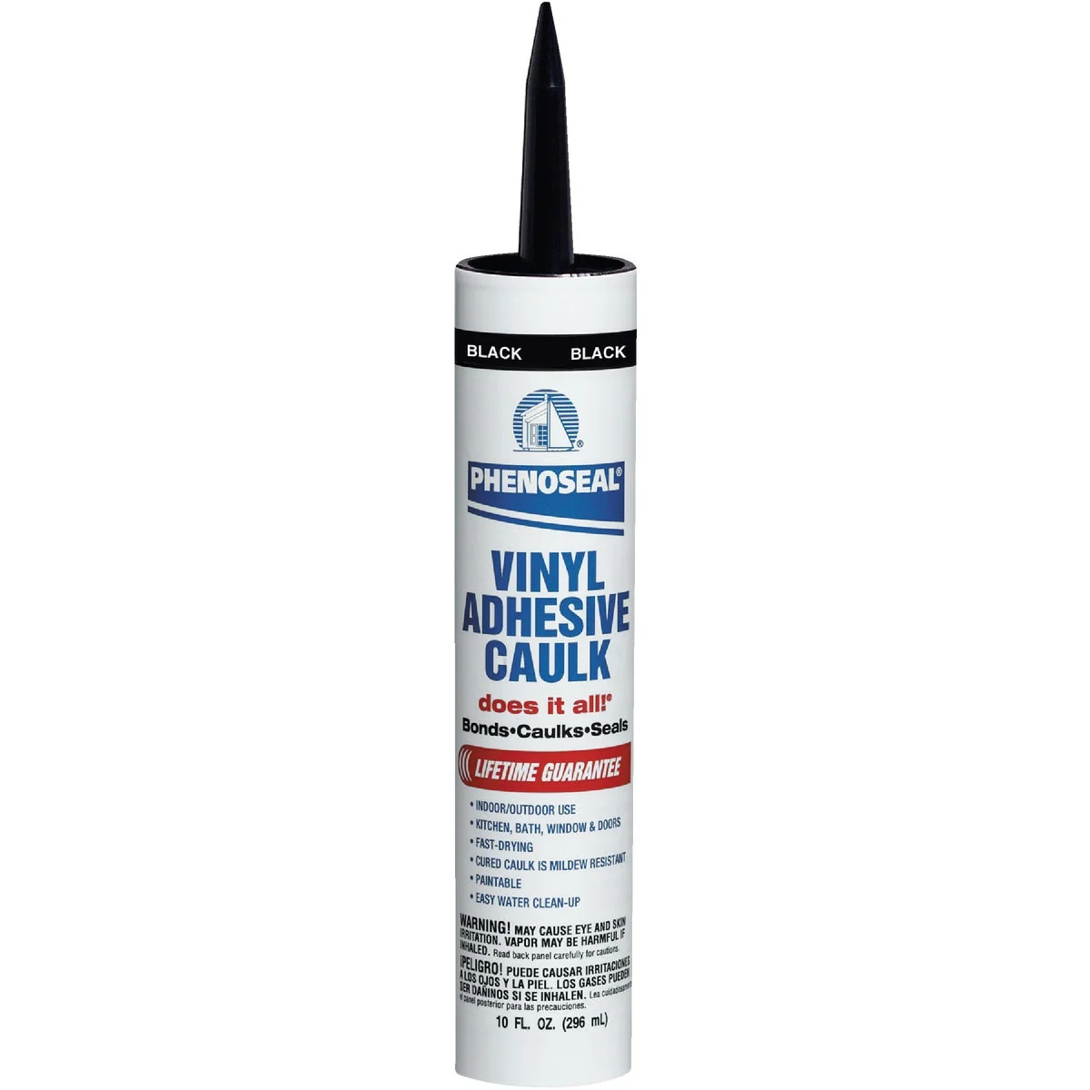 Exclusive Phenoseal 10 Oz. Black Vinyl Adhesive Caulk Fast
