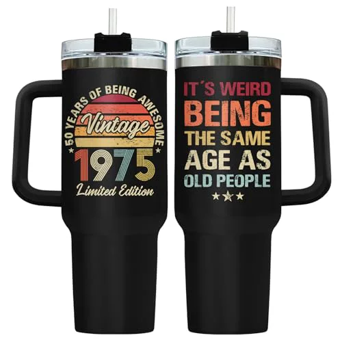 Artisan Dad Vintage 1975 50th Classic 40 oz Tumbler with Handle Reliable