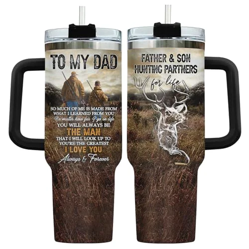 Sophisticated Hunting Father Hunter Partner Life 40 oz Tumbler with Handle Superior