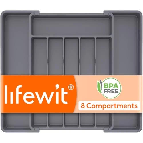 Natural Expandable Silverware Drawer Organizer Fine Crafted