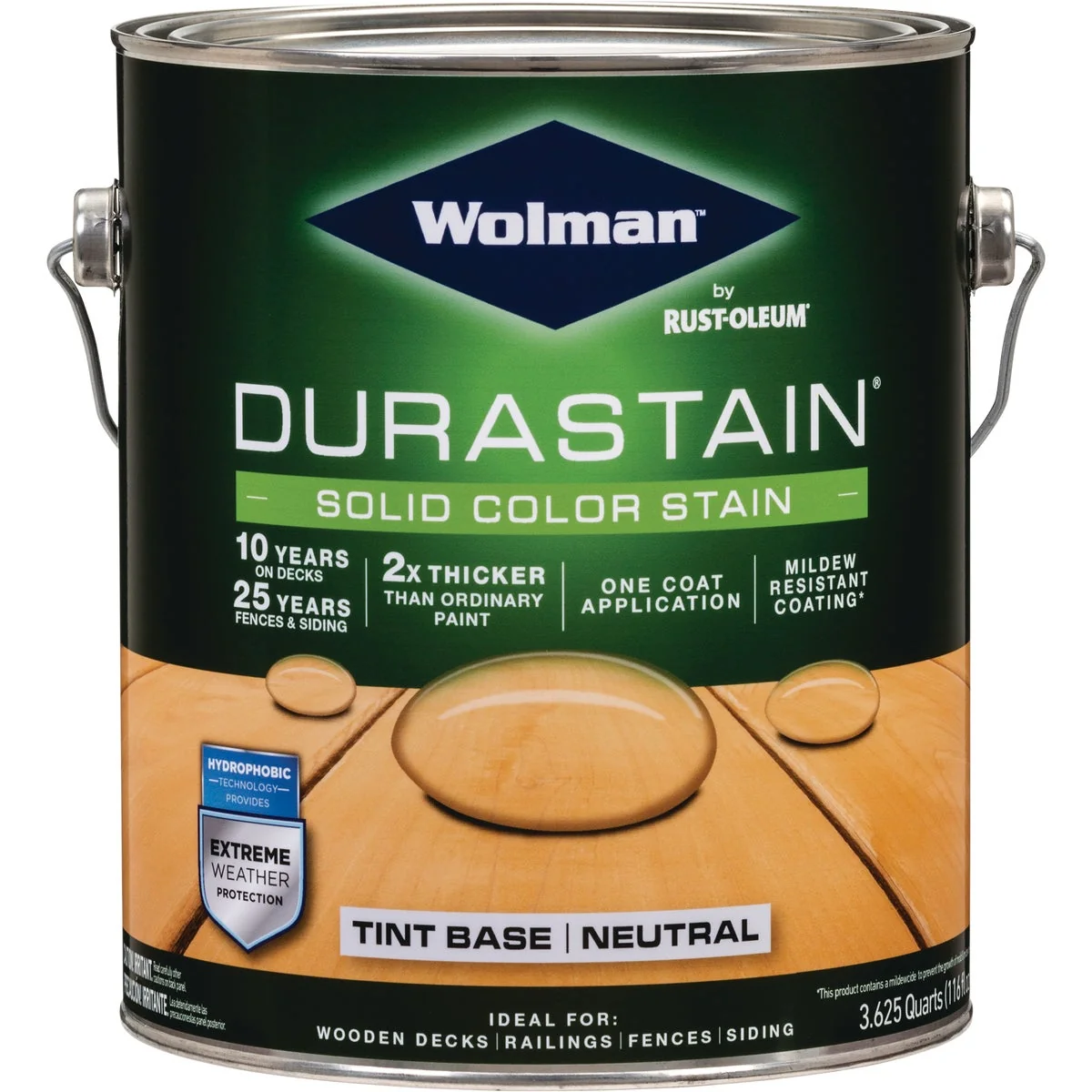 World-Class Wolman DuraStain One Coat Solid Color Exterior Stain Neutral Base 1 Gal. Prestigious