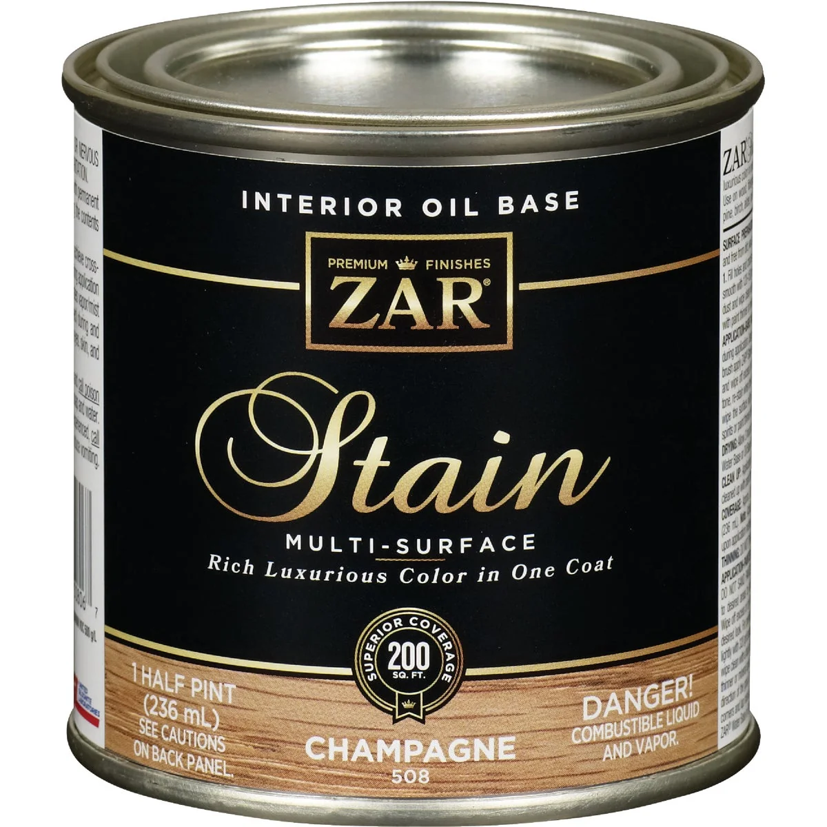 Verified Zar 1 2 Pt. Champagne Oil-Based Multi-Surface Interior Stain High-Performance