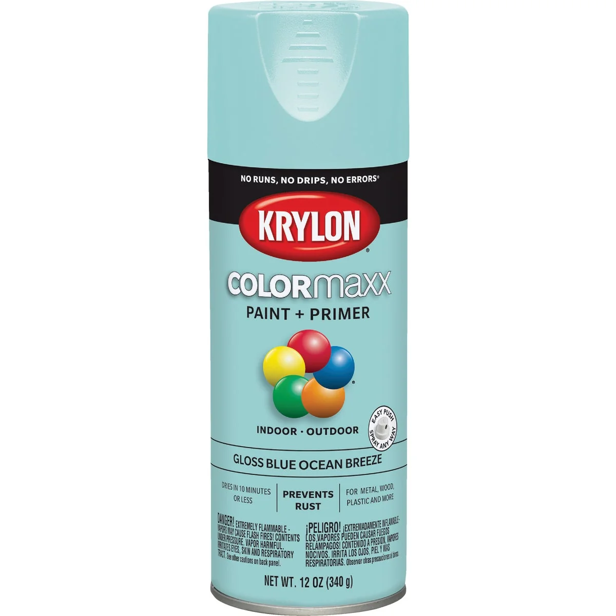 Pure Krylon ColorMaxx 12 Oz. Gloss Spray Paint Blue Ocean Breeze Luxury