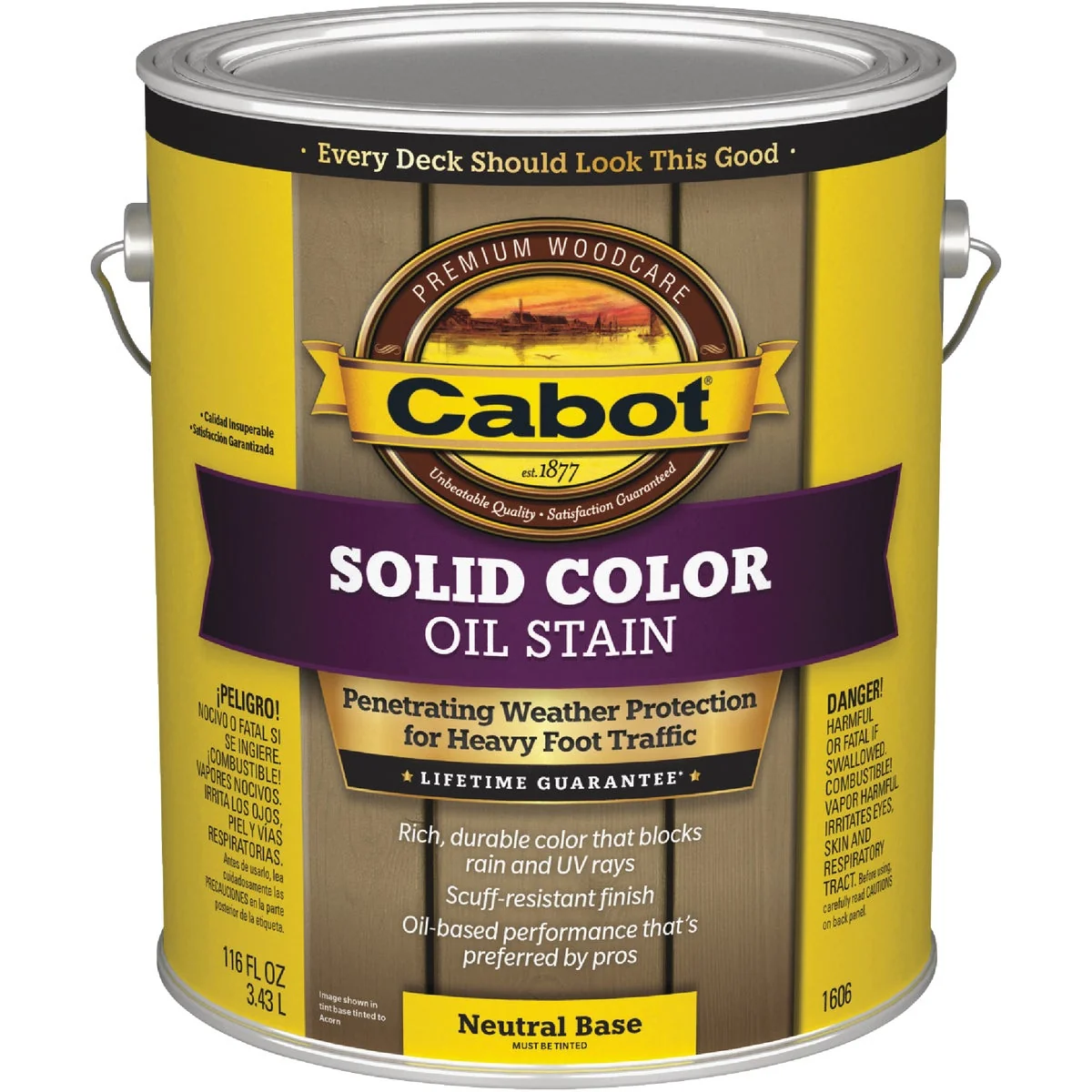 Sustainable Cabot Solid Color Oil Deck Stain Neutral Base 1 Gal. Optimized