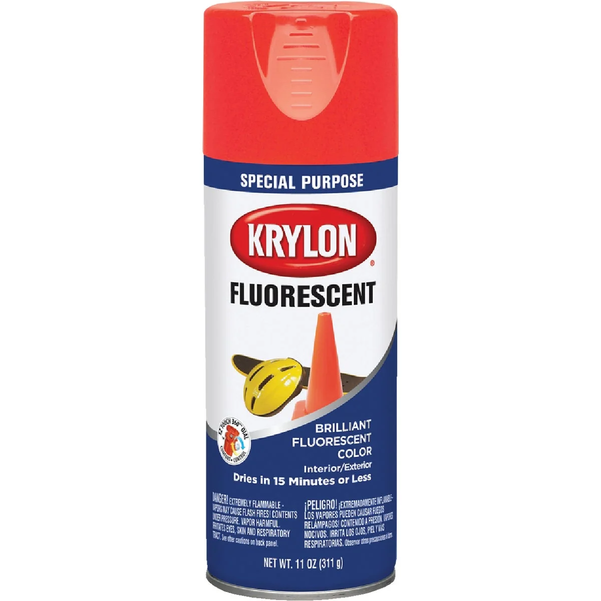 Optimized Krylon 11 Oz. Fluorescent Spray Paint Red-Orange Dependable
