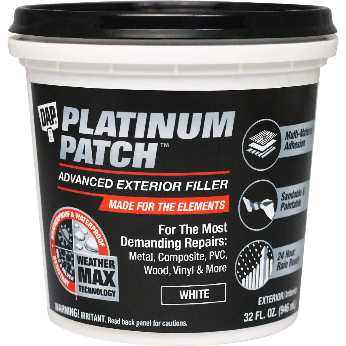 Soft Dap Platinum Patch 32 Oz. Advanced Interior Exterior Spackling Filler Flexible