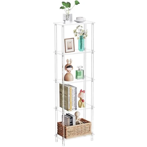 Efficient Clear Acrylic Narrow Side Table for Small Spaces Versatile