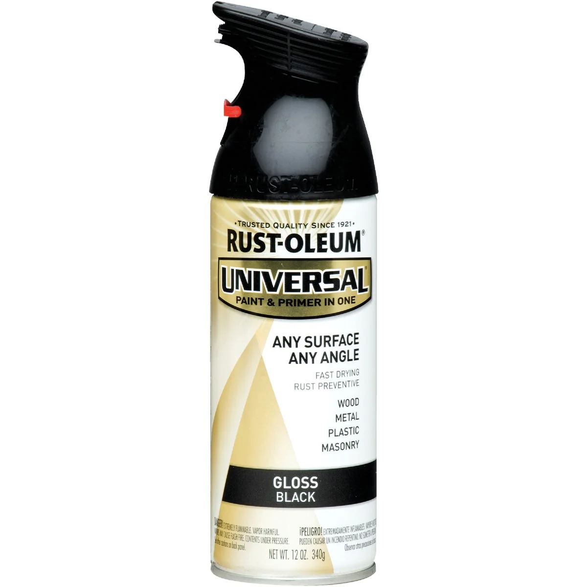 Versatile Rust-Oleum Universal 12 Oz. Gloss Black Paint Organic