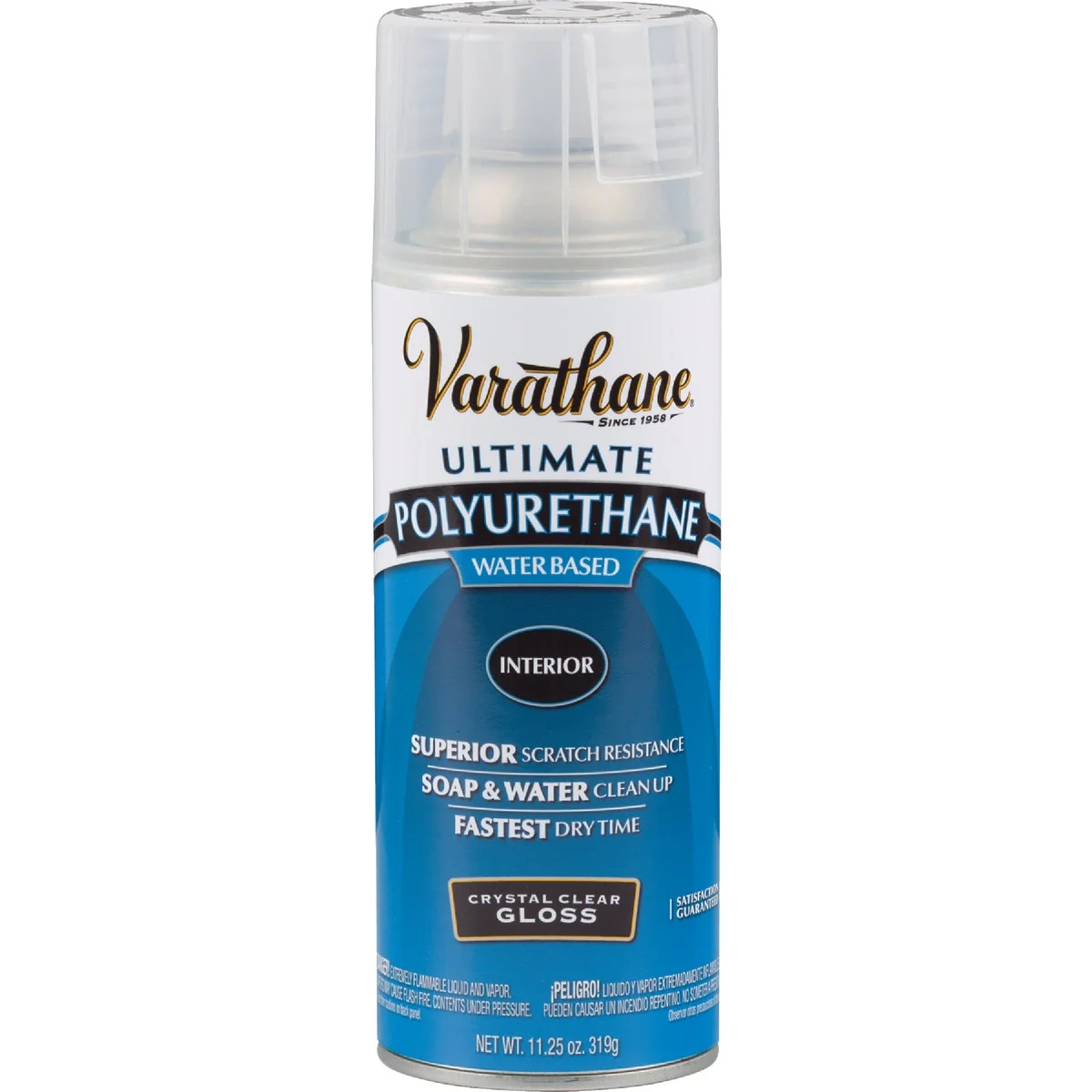 Excellent Varathane Gloss Clear Interior Water-Based Spray Polyurethane 11.25 Oz. Modern