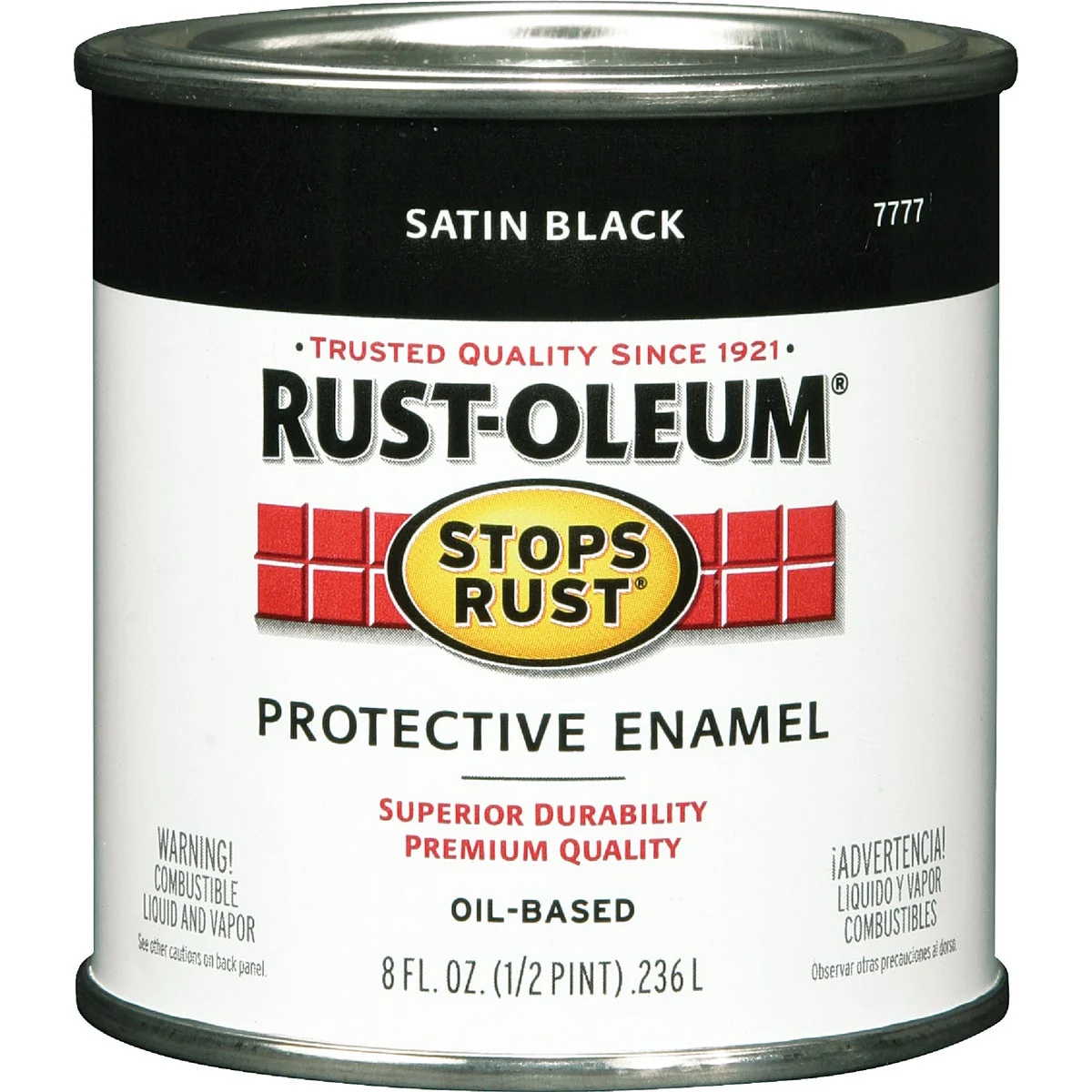 Enhanced Rust-Oleum Stops Rust Oil Based Satin Protective Rust Control Enamel Black 1 2 Pt. Practical