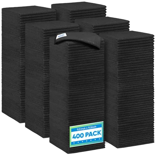 Original Black Microfiber Cleaning Cloth 400 Pack 400 Count Selected