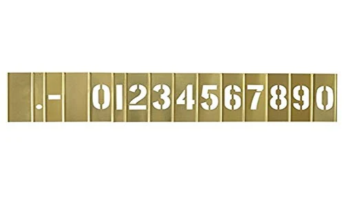 High-Performance 2 Inch Brass Stencils Numbers 15 Count Genuine