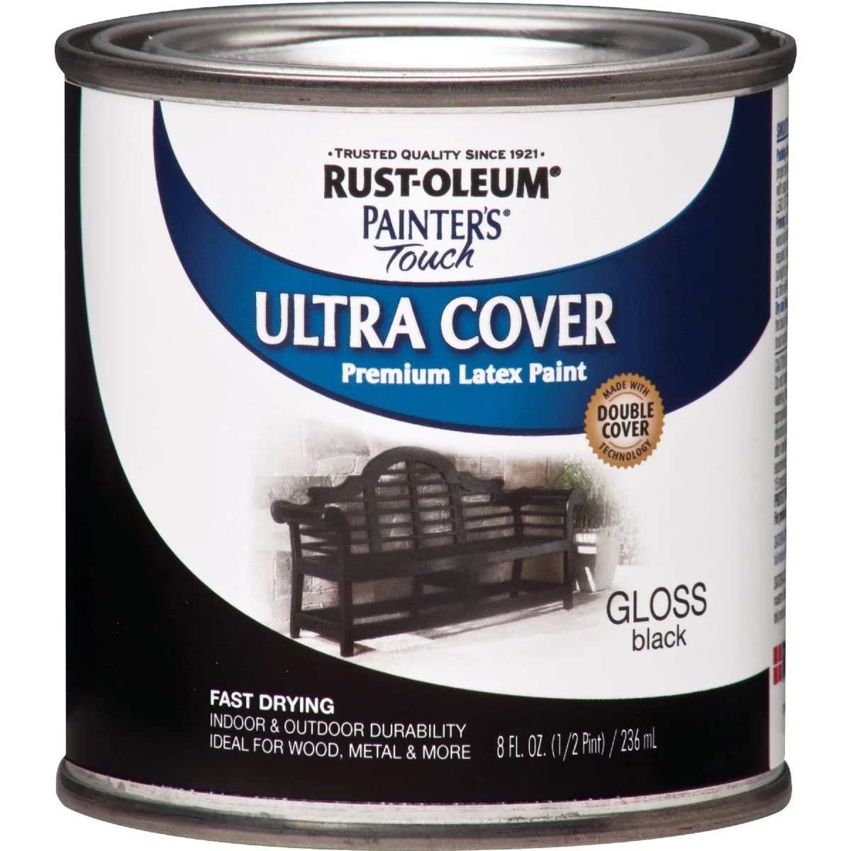 Next-Generation Rust-Oleum Painter’s Touch 2X Ultra Cover Premium Latex Paint Black Gloss 1 2 Pt. Trusted