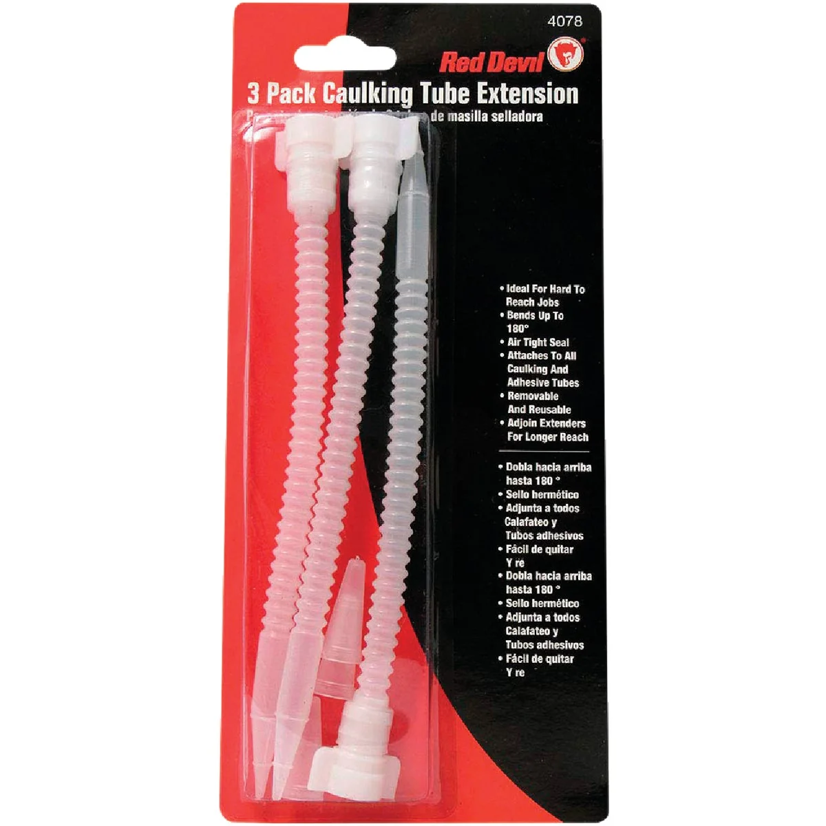 Eco-Friendly Red Devil Caulking Tube Extensions 3-Pack Top-Quality