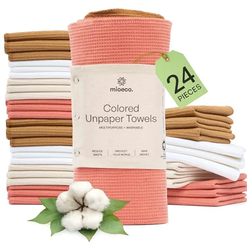 Minimalist 24 Pack Reusable Kitchen Paper Towels 24 Count Effective