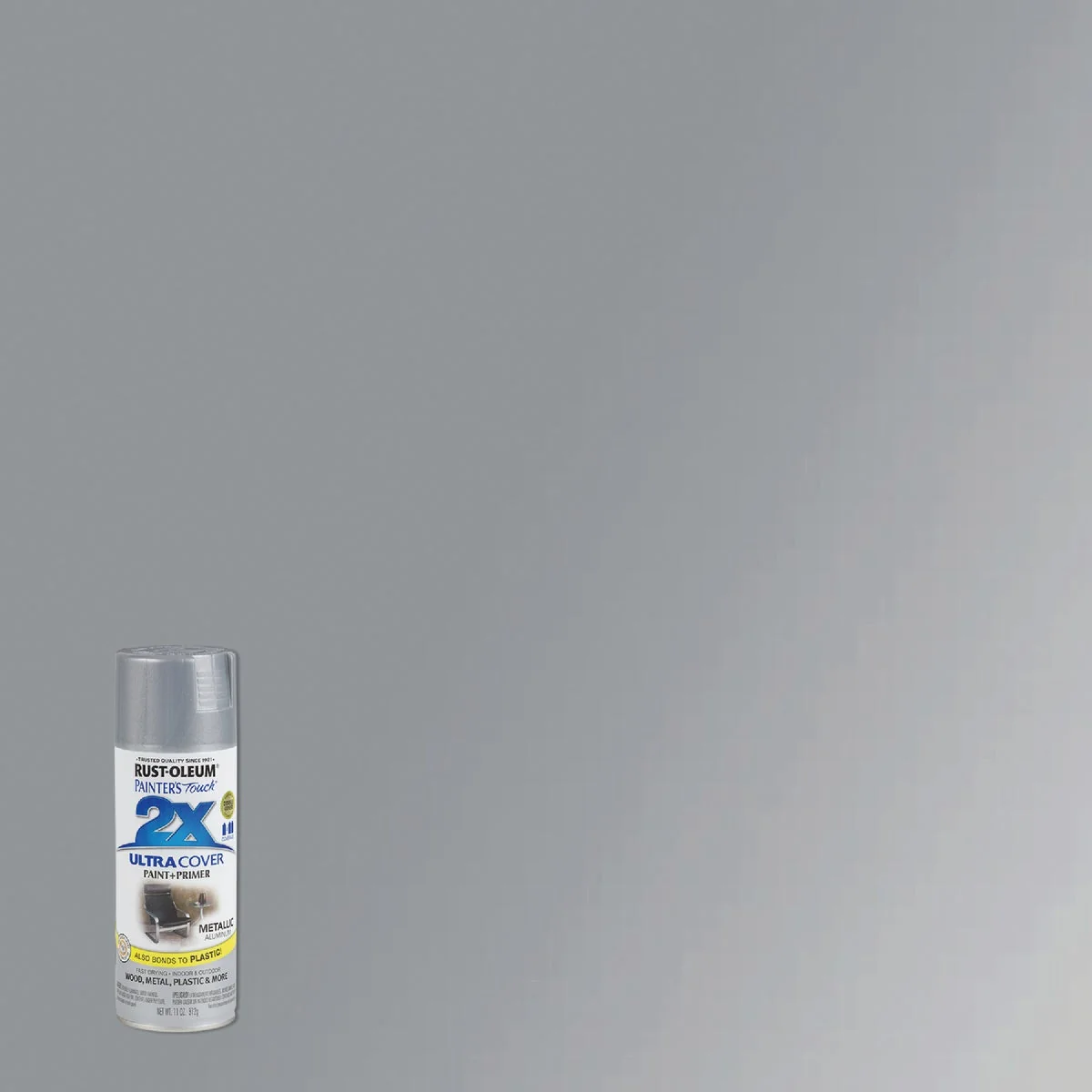 Trusted Rust-Oleum Painter’s Touch 2X Ultra Cover 12 Oz. Satin Paint Primer Spray Paint Aluminum World-Class