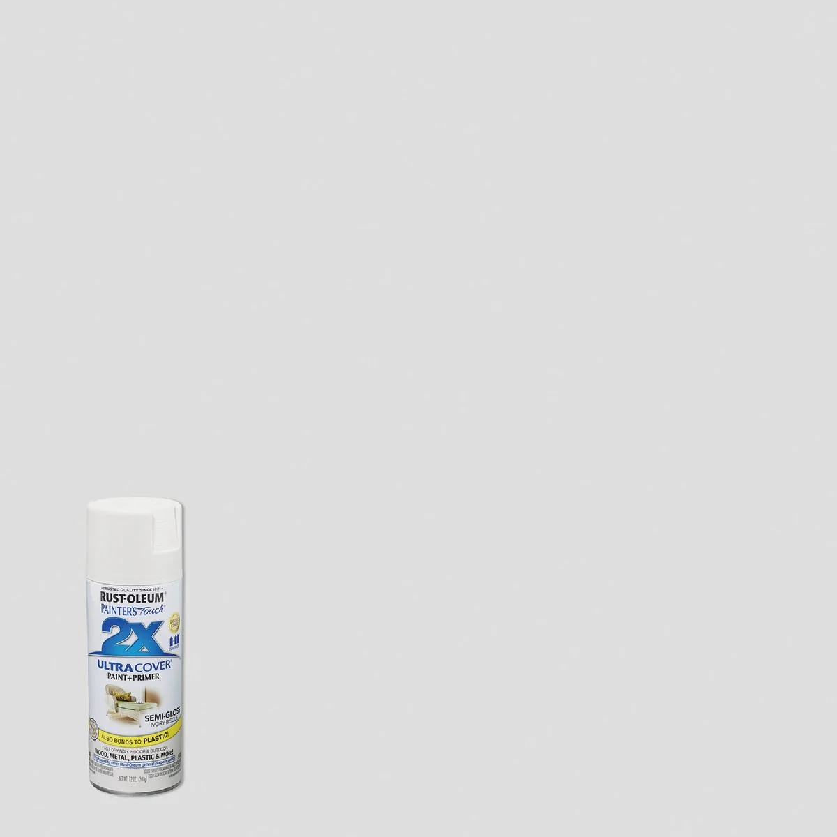 Breathable Rust-Oleum Painter’s Touch 2X Ultra Cover 12 Oz. Semi-Gloss Paint Primer Spray Paint Ivory Bisque Versatile