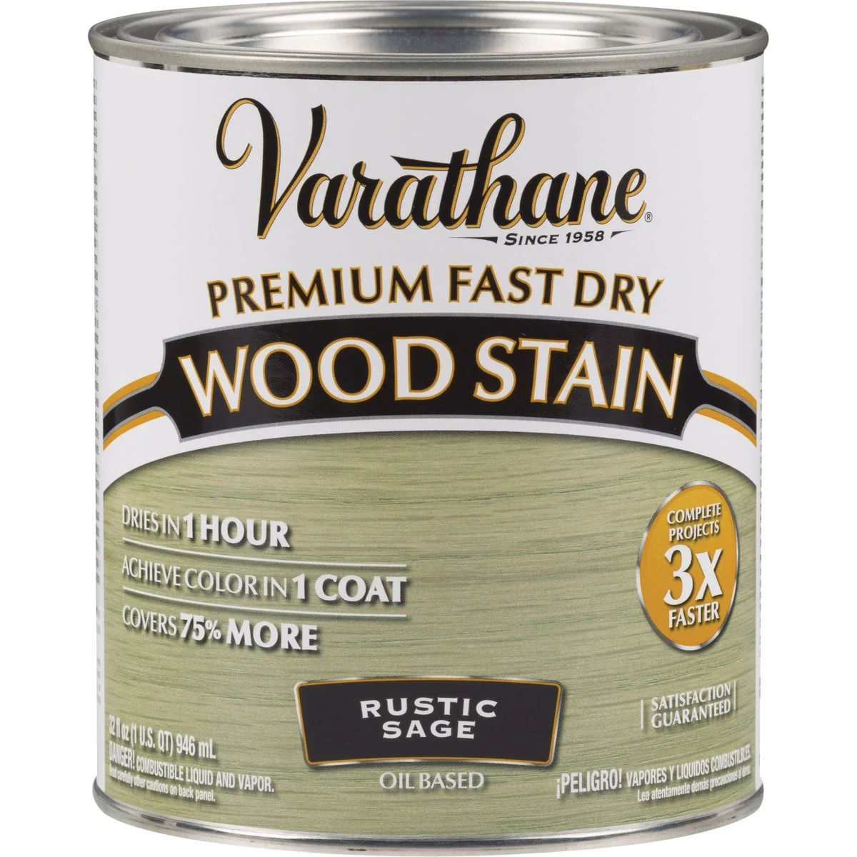 Crafted Varathane Fast Dry Rustic Sage Urethane Modified Alkyd Interior Wood Stain 1 Qt. Practical