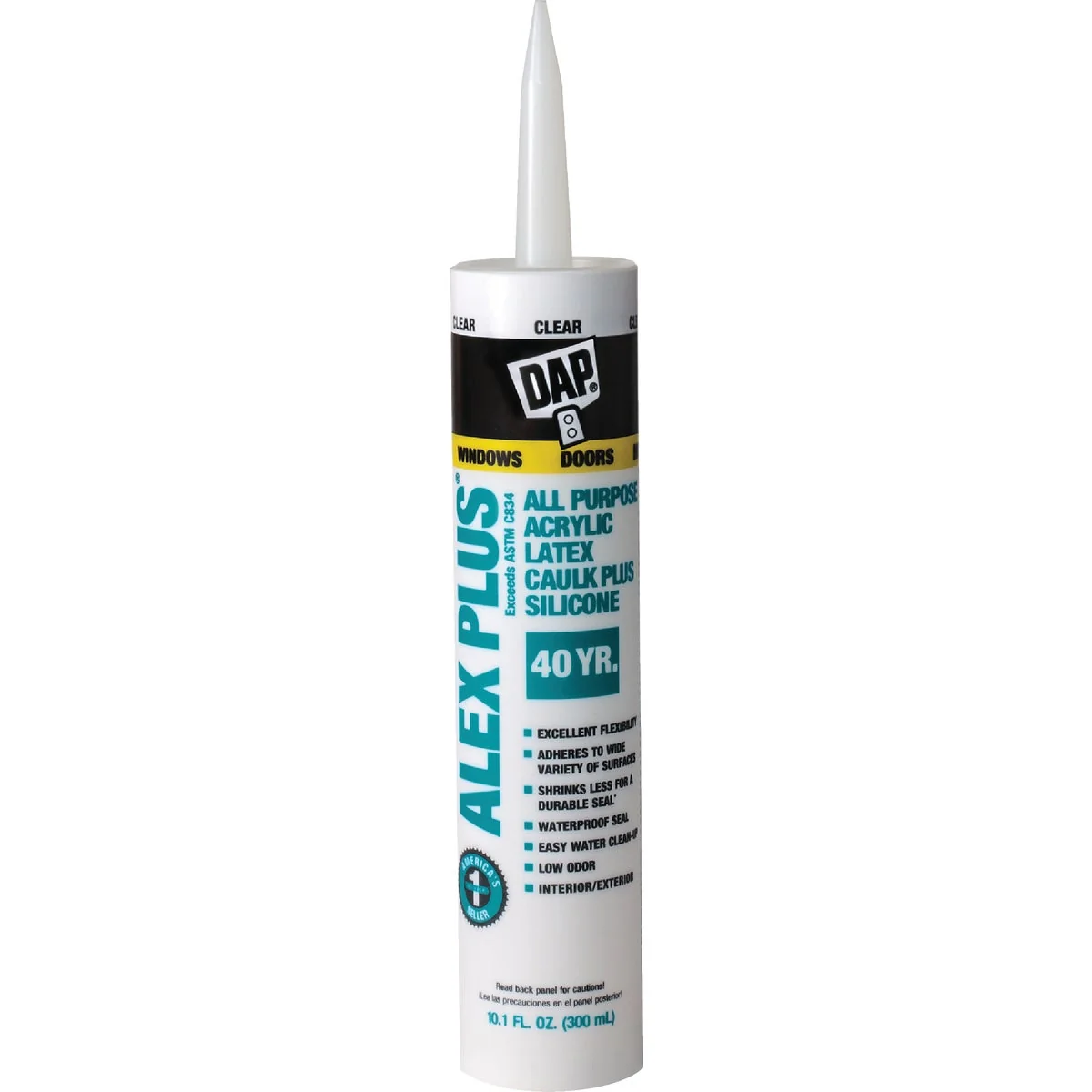 Efficient Dap Alex Plus 10.1 Oz. All Purpose Clear Siliconized Acrylic Latex Caulk Fine Crafted