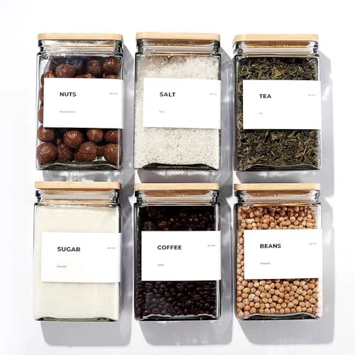 Safe Glass Storage Jars with Bamboo Lid Certified