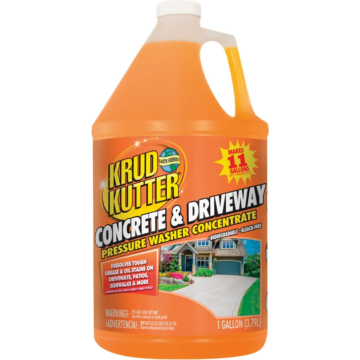 Carefully Designed Krud Kutter 1 Gal. Concrete Driveway Pressure Washer Concentrate Cleaner Safe