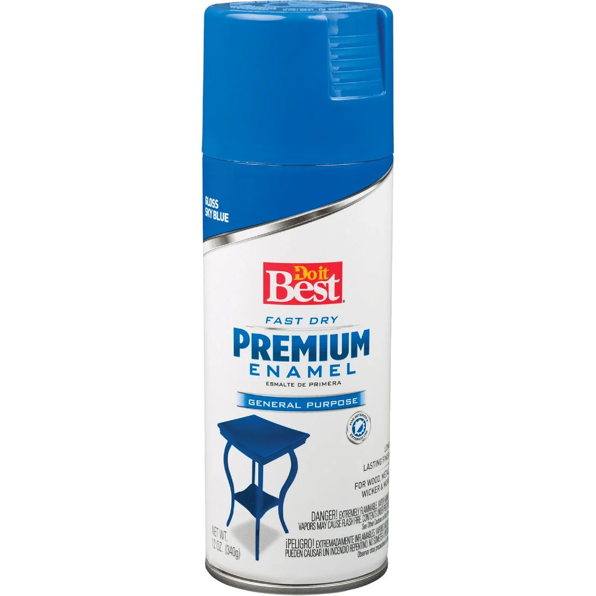 Trendy Do it Premium Enamel 12 Oz. Gloss Spray Paint Sky Blue Optimized