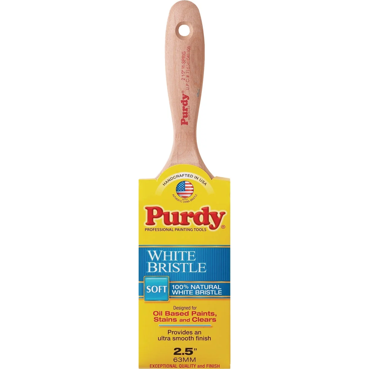 Certified Purdy White Bristle Sprig 2-1 2 In. Flat Trim Paint Brush Premium Material