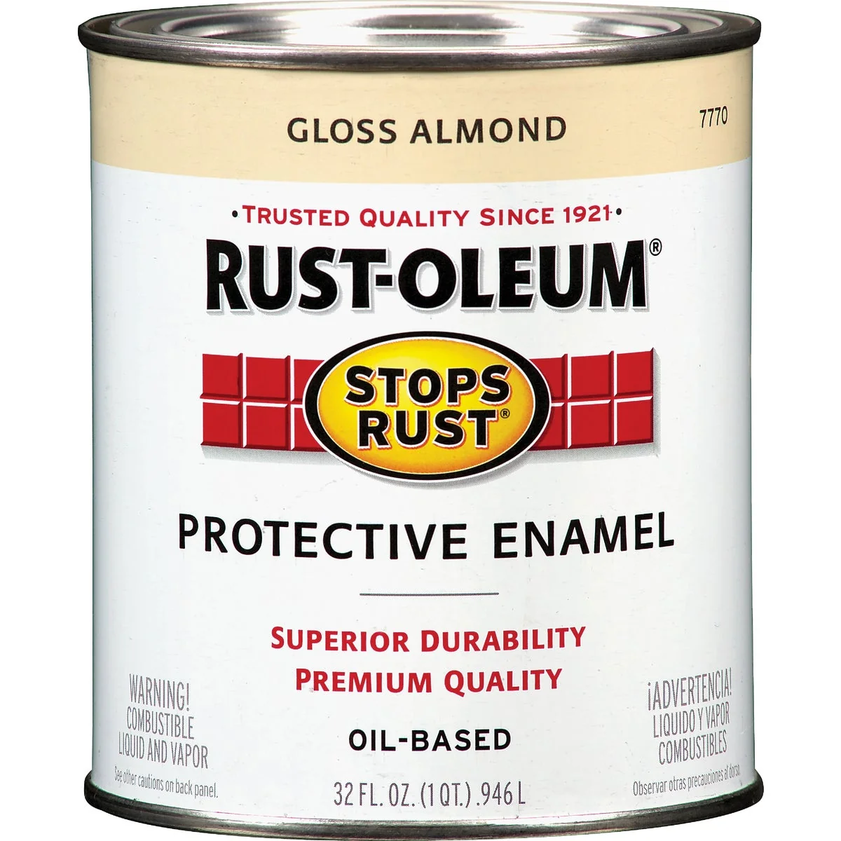 Specialty Rust-Oleum Stops Rust Oil Based Gloss Protective Rust Control Enamel Almond 1 Qt. Recyclable