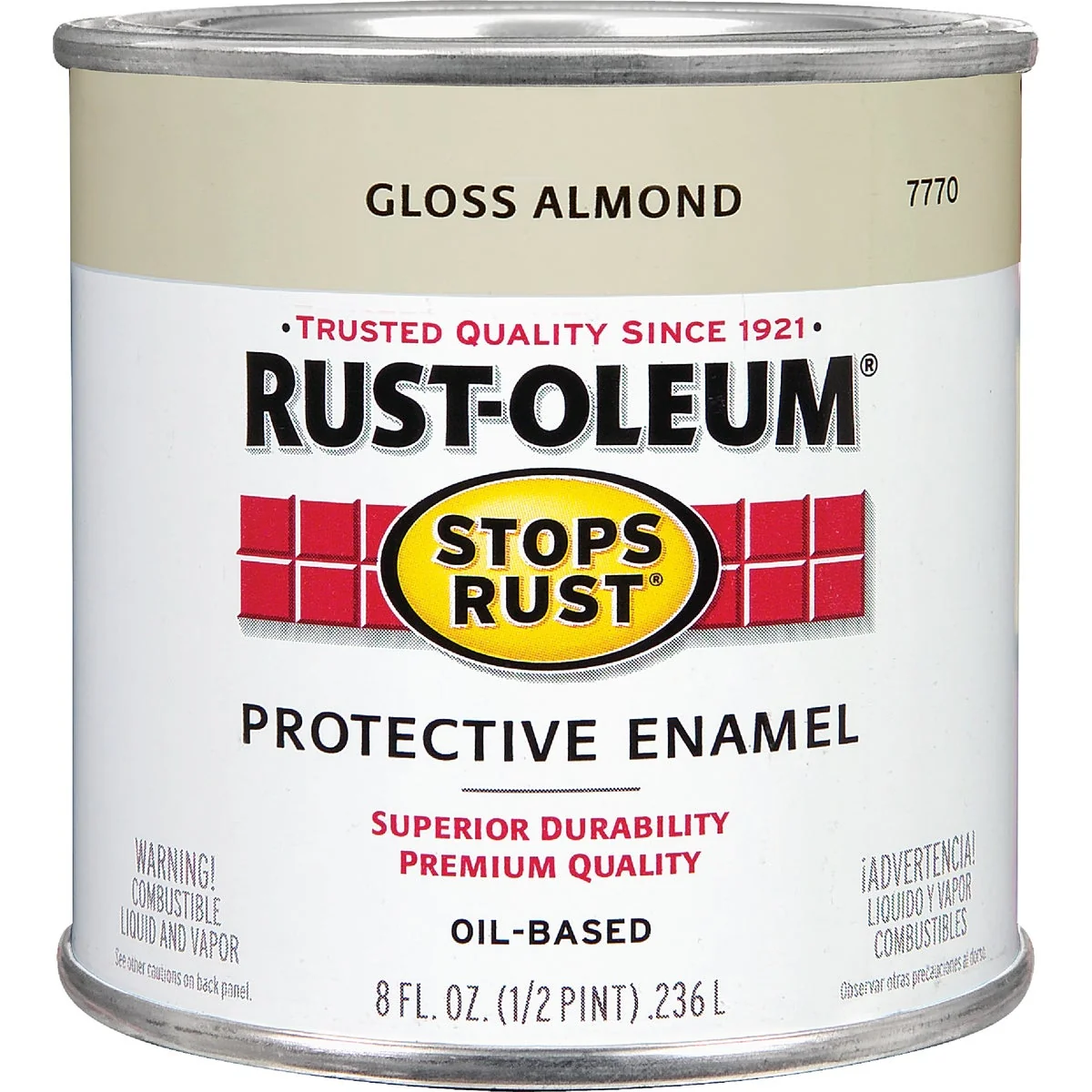 Breathable Rust-Oleum Stops Rust Oil Based Gloss Protective Rust Control Enamel Almond 1 2 Pt. World-Class