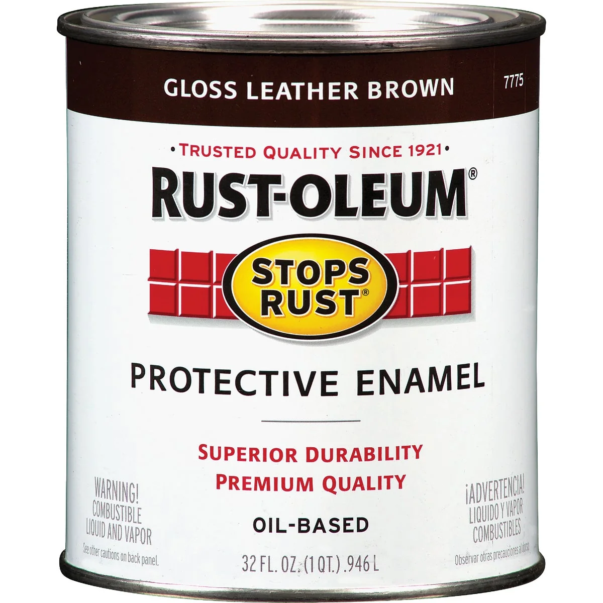 Dependable Rust-Oleum Stops Rust Oil Based Gloss Protective Rust Control Enamel Leather Brown 1 Qt. Comfortable