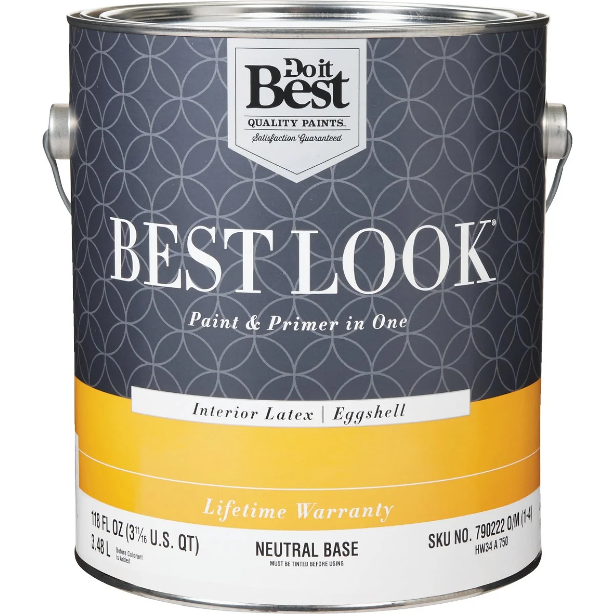 Top-Quality Look Latex Paint Primer In One Eggshell Interior Wall Paint Neutral Base 1 Gal. Functional