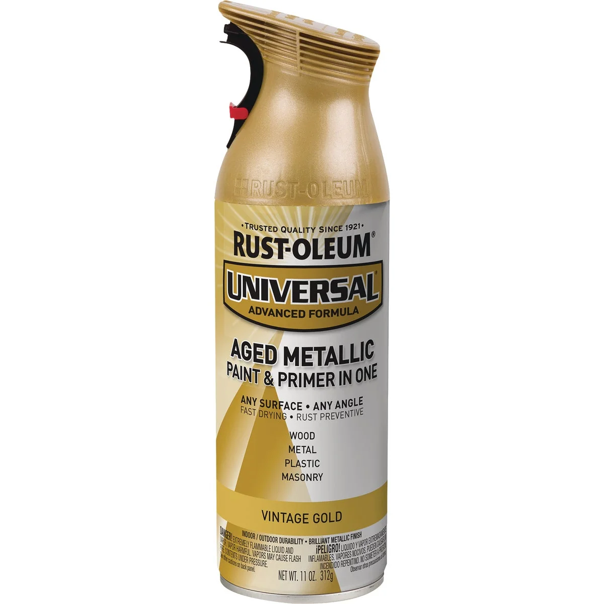 Optimized Rust-Oleum Universal 12 Oz. Metallic Vintage Gold Paint Artisan