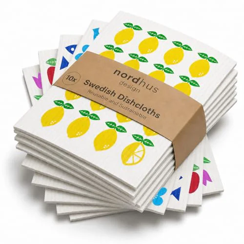 Luxury Swedish Dishcloths 10 Count Premium Material