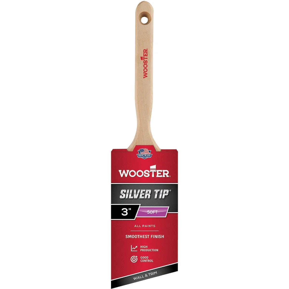 Top-Quality Wooster SILVER TIP 3 In. Chisel Trim Angle Sash Paint Brush Comfortable