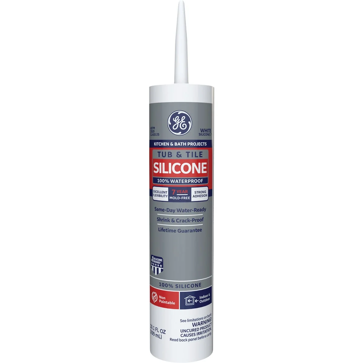 Organic GE Tub Tile Silicone 1 Sealant White 10.1 Oz. GE712 Sustainable