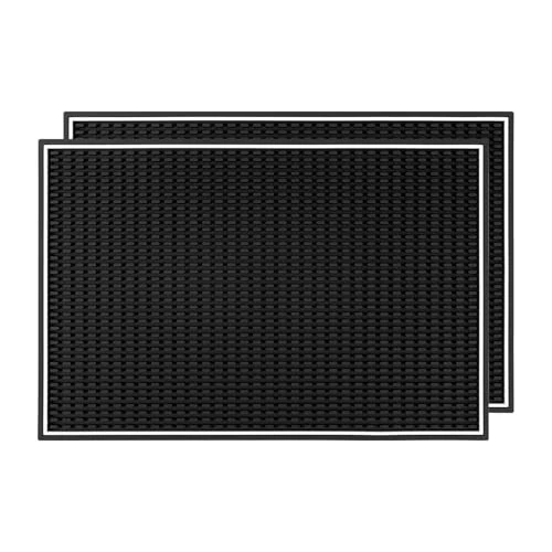 Exclusive Bar Mats 18 x12 2 Pack Black 2 Count Recyclable