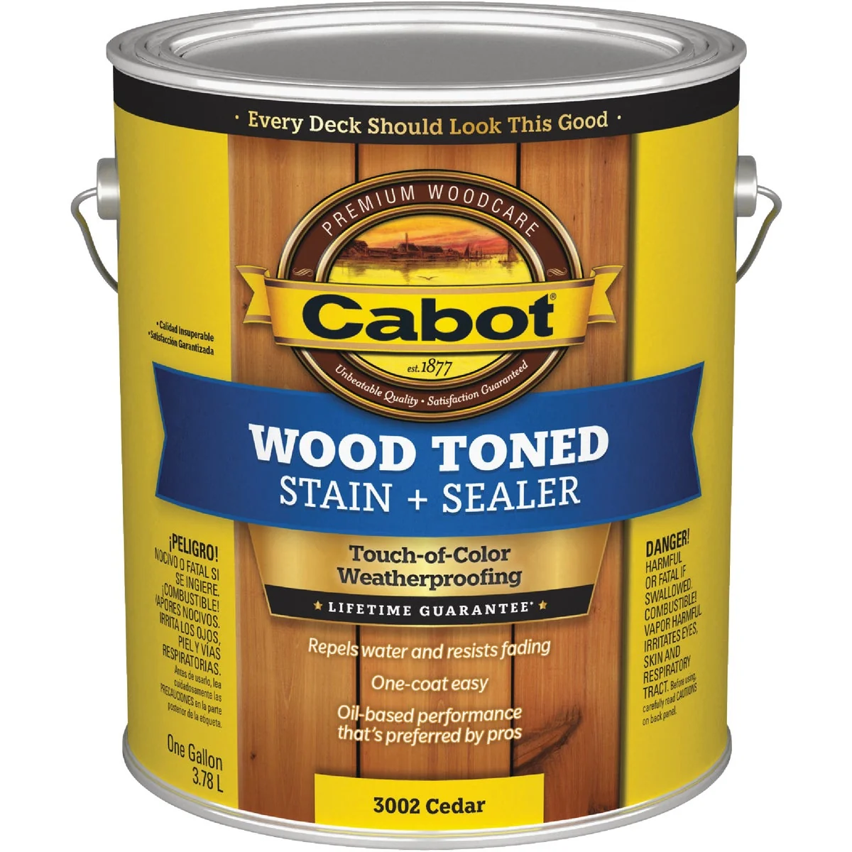 Authentic Cabot Alkyd Oil Base Wood Toned Deck Siding Stain Cedar 1 Gal. Fine