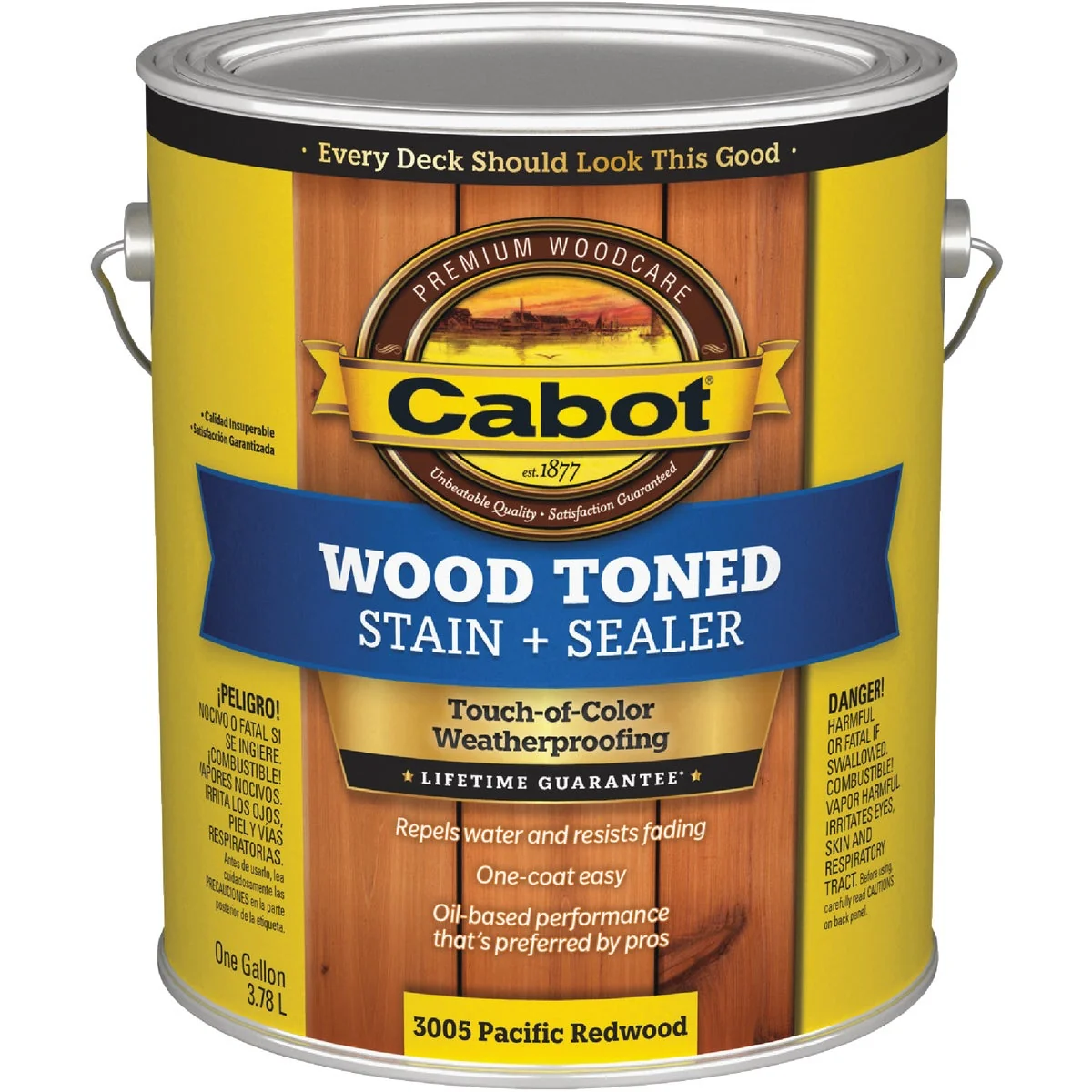 First-Class Cabot Alkyd Oil Base Wood Toned Deck Siding Stain Pacific Redwood 1 Gal. Efficient