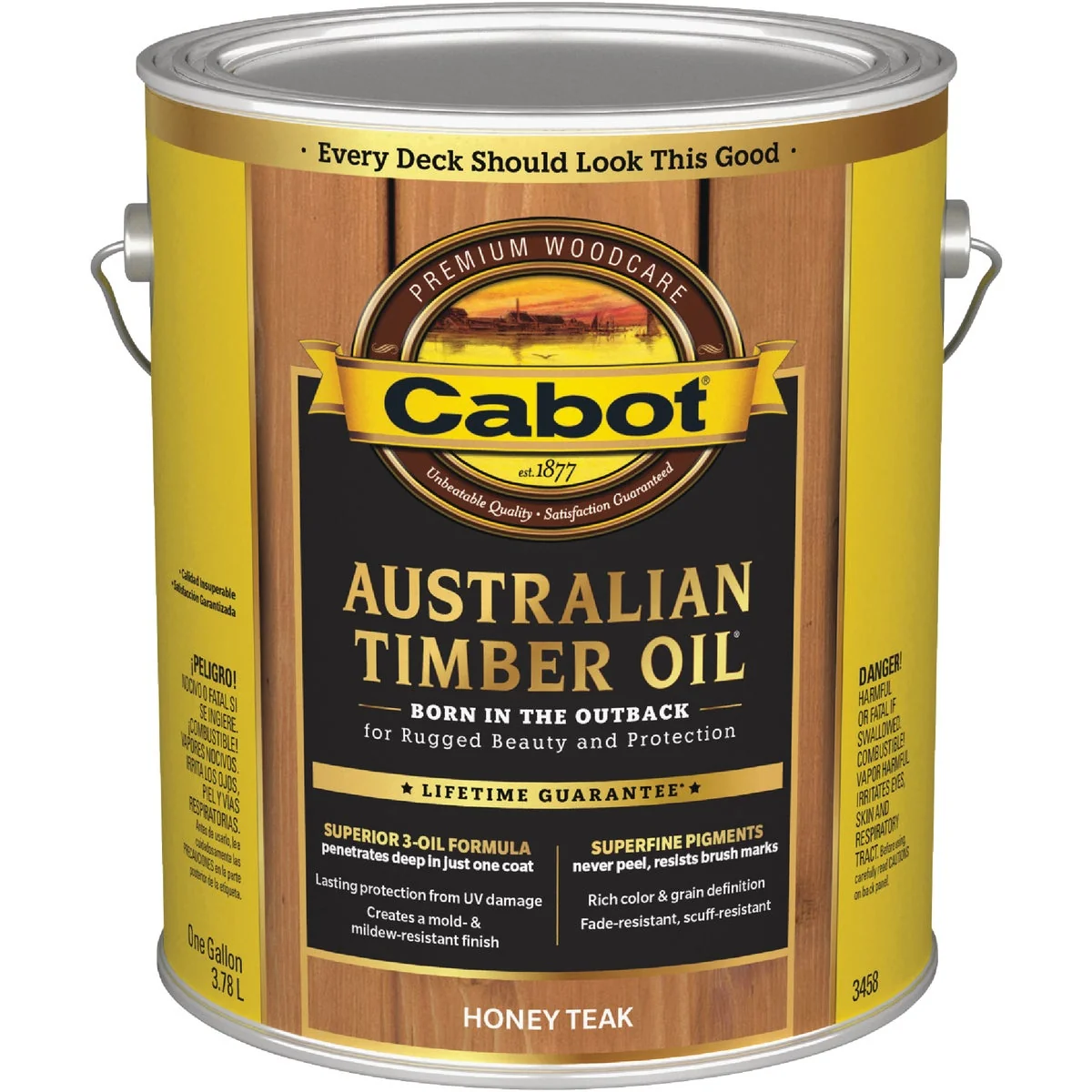 Verified Cabot Australian Timber Oil Translucent Exterior Oil Finish Honey Teak 1 Gal. Artisan