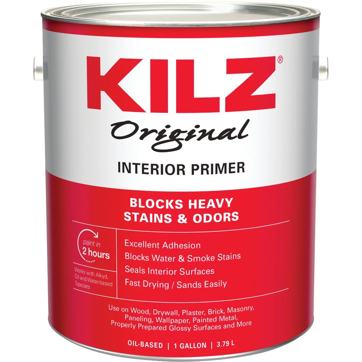Verified Kilz Oil-Based Low VOC Interior Primer Sealer Stainblocker White 1 Gal. Modern