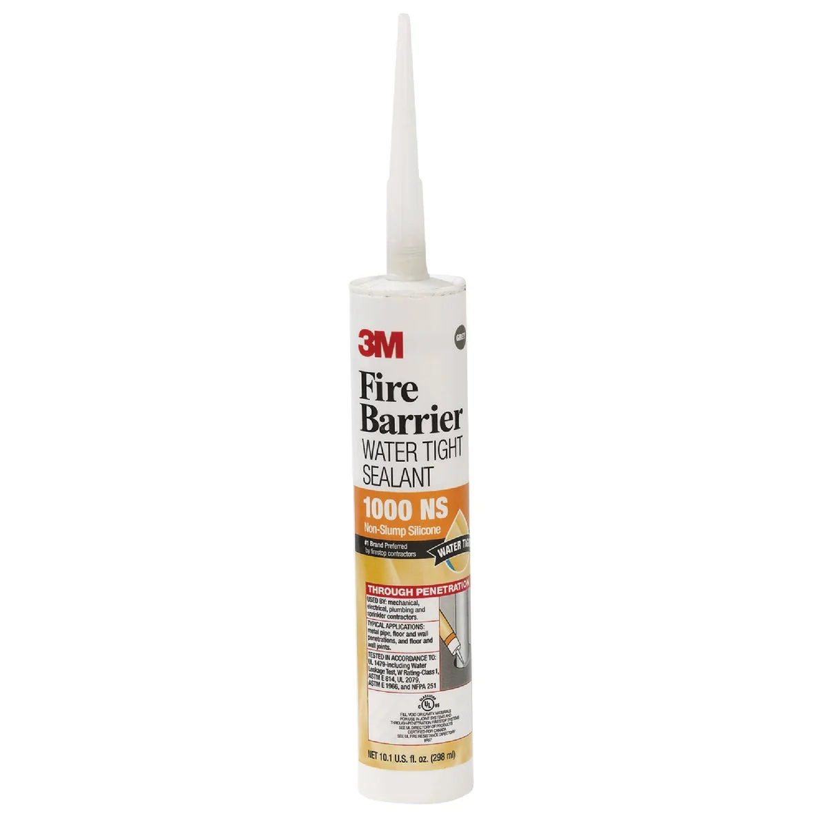 Sustainable 3M 10.1 Oz. Fire Barrier Water Tight Sealant Gray Breathable
